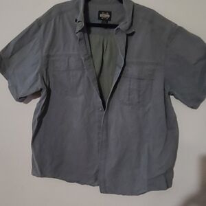 Casual Men's Short Sleeve Gray Shirt XL